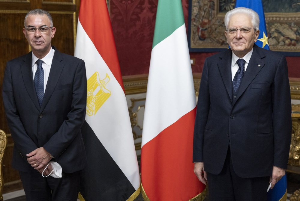 Sergio Mattarella e Alaaeldin Wagih Mohamed Roushdy, nuovo Ambasciatore della Repubblica Araba d’Egitto