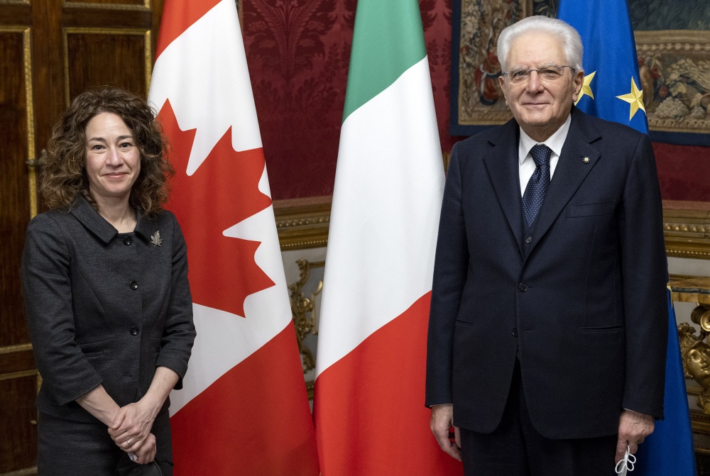 Sergio Mattarella e Elissa Ann Golberg, nuovo Ambasciatore del Canada