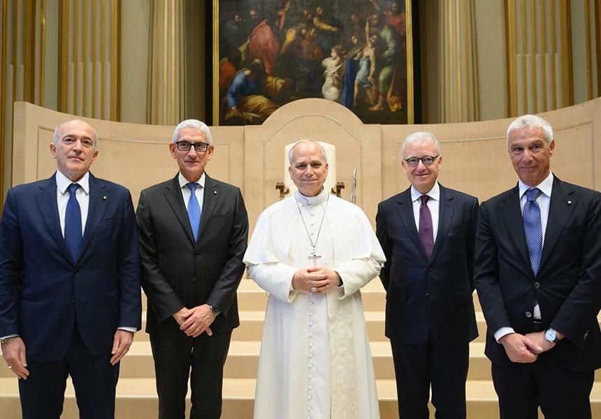 Delegazione SIS della Repubblica in udienza da Papa Leone XIV - foto: PCM