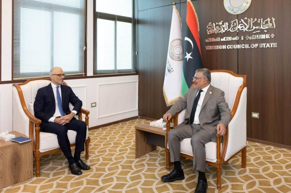 Presidente Mohamed Takala, con amb. Nicola Orlando - foto Facebook Alto Consiglio di Stato Libico
