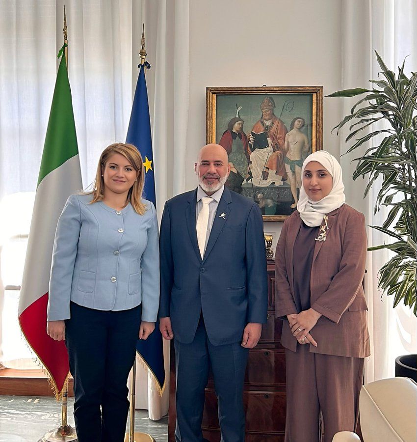 Maria Tripodi con Nazar Al Julanda Majid Alsaid, ambasciatore dell&rsquo;Oman in Italia - foto: social
