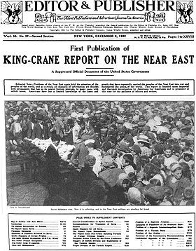 Un articolo sulla Commissione King-Crane
