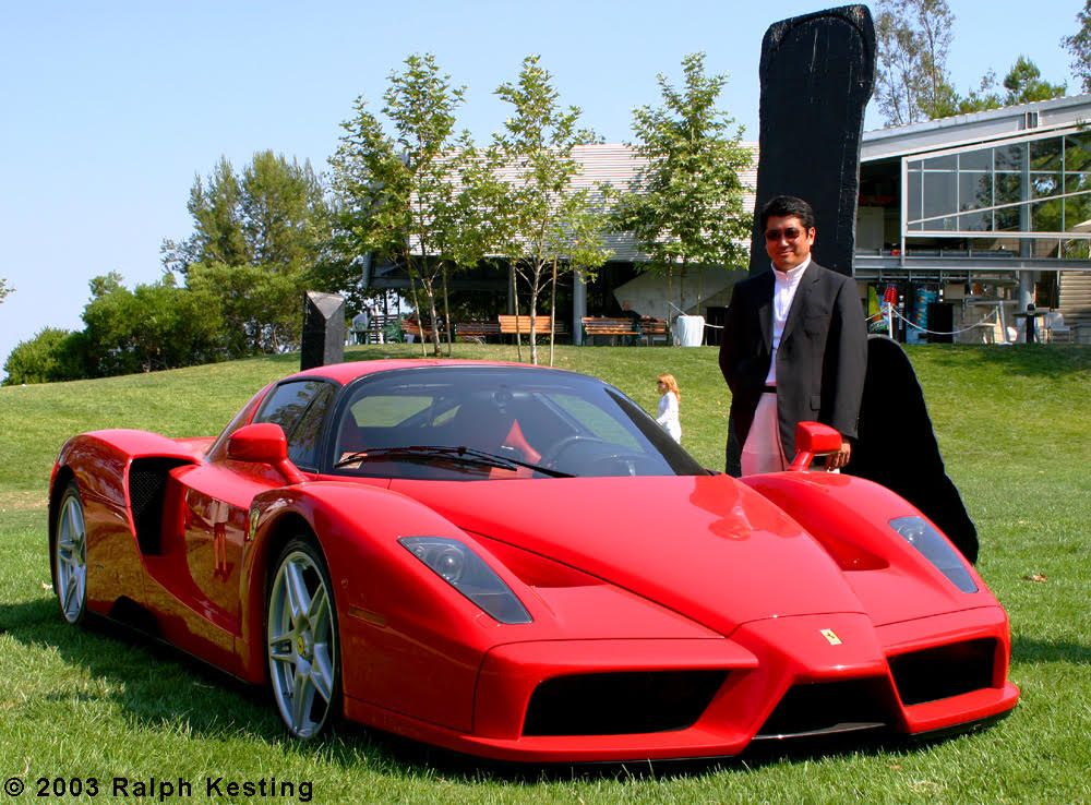 Ken Okuyama con la Ferrari Enzo