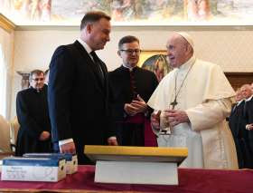 Il Papa e il Presidente Duda - foto: Vatican Media - ACI Group