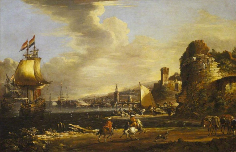 Il porto di Genova, Adriaen van der Cabel (1631-1705 circa)