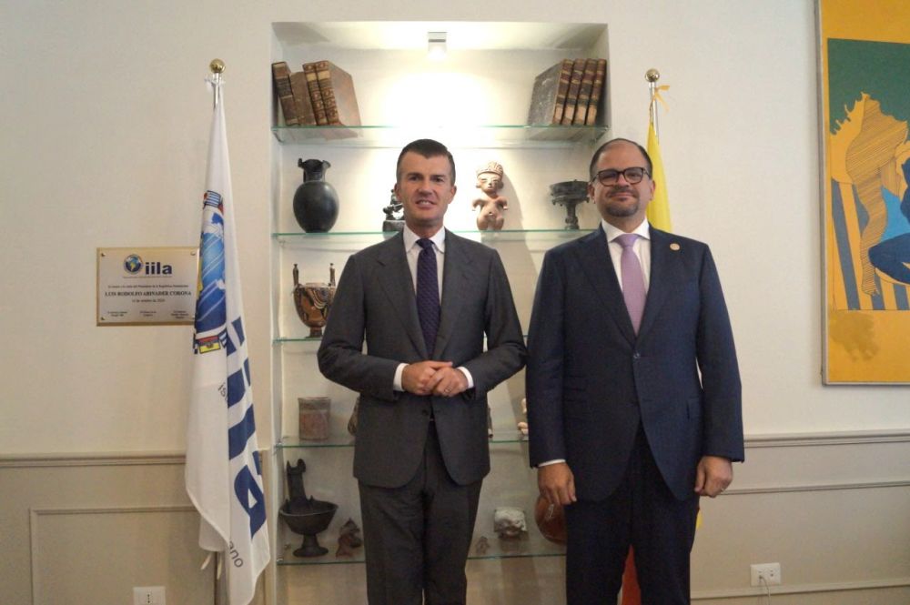 Il Segretario Generale dell&rsquo;IILA, Giorgio Silli e il Ministro dell&rsquo;Interno dell&rsquo;Ecuador, John Reimberg Oviedo