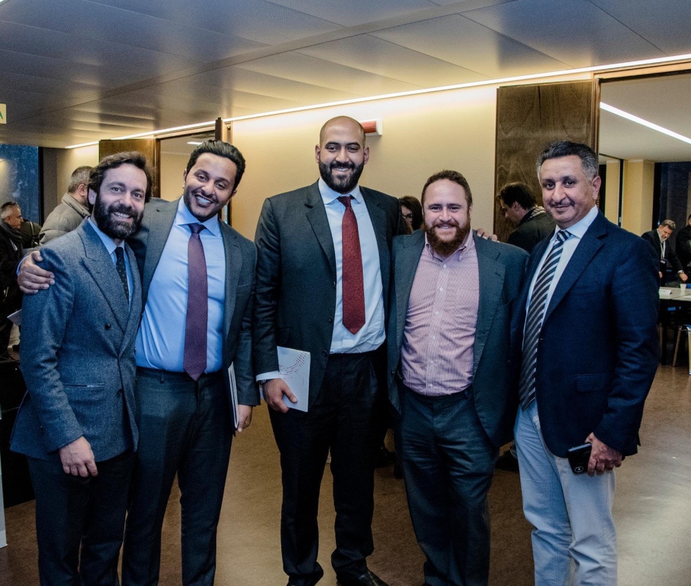 da sinistra: Emanuele Occhipinti, Salem al Sheraian, il principe Al Sabah, Alberto Paravia e Faisal al Sheraian