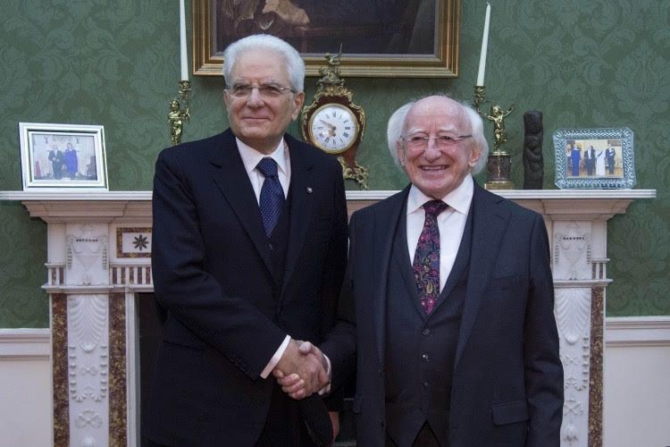 Presidenti Sergio Mattarella e Michael Higgins