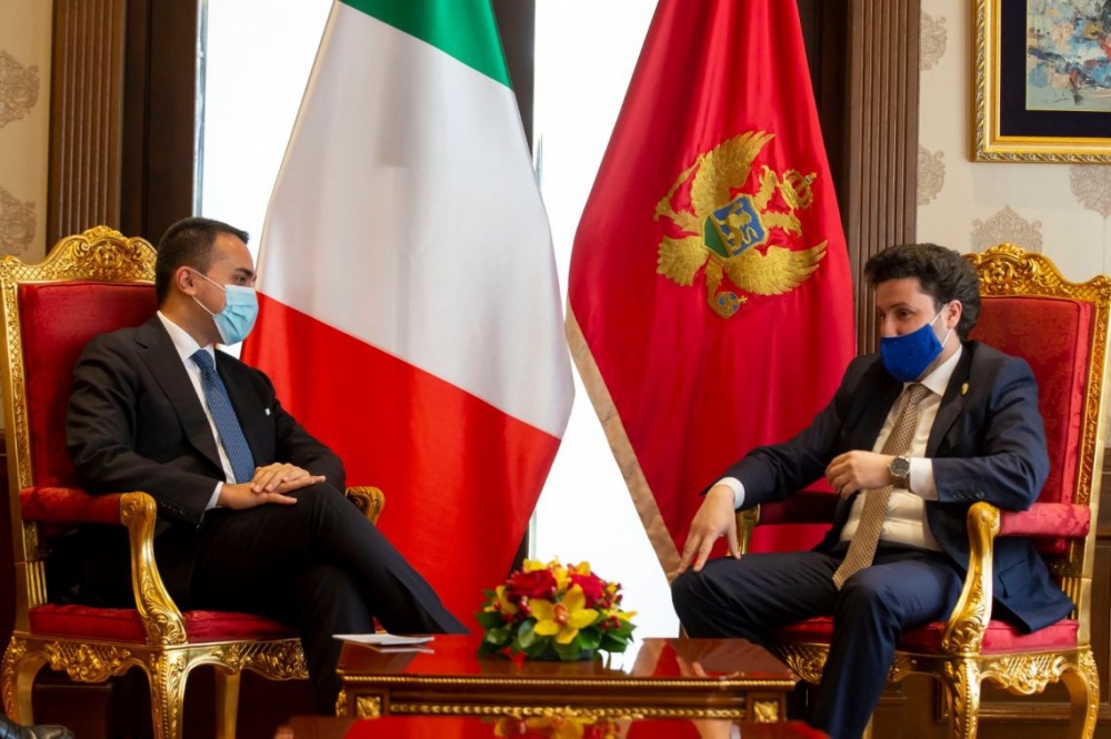 Di Maio con il Vice Primo Ministro del Montenegro Dritan Abazović