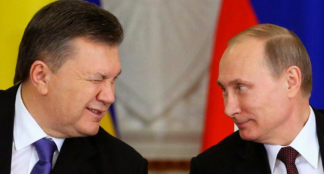 Viktor Yanukovich e Vladimir Putin nel dicembre 2013