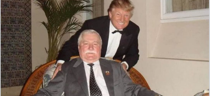 Walesa e Trump nel 2010 - foto: FB
