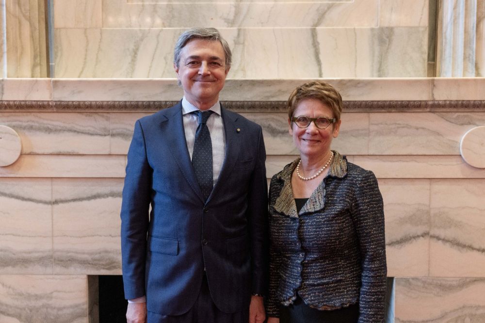 Canada: amb. Cattaneo con speaker del Senato, sen. Gagn&eacute; - foto: Ambasciata