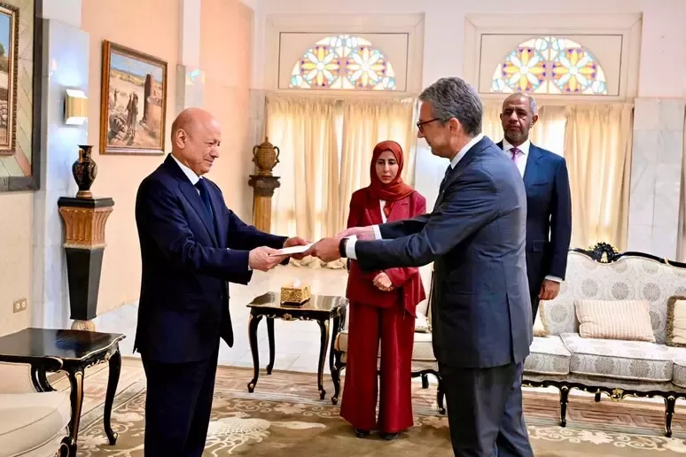 Yemen: amb. Baldocci presenta credenziali al presidente, Al-Alimi - foto: Ambasciata 