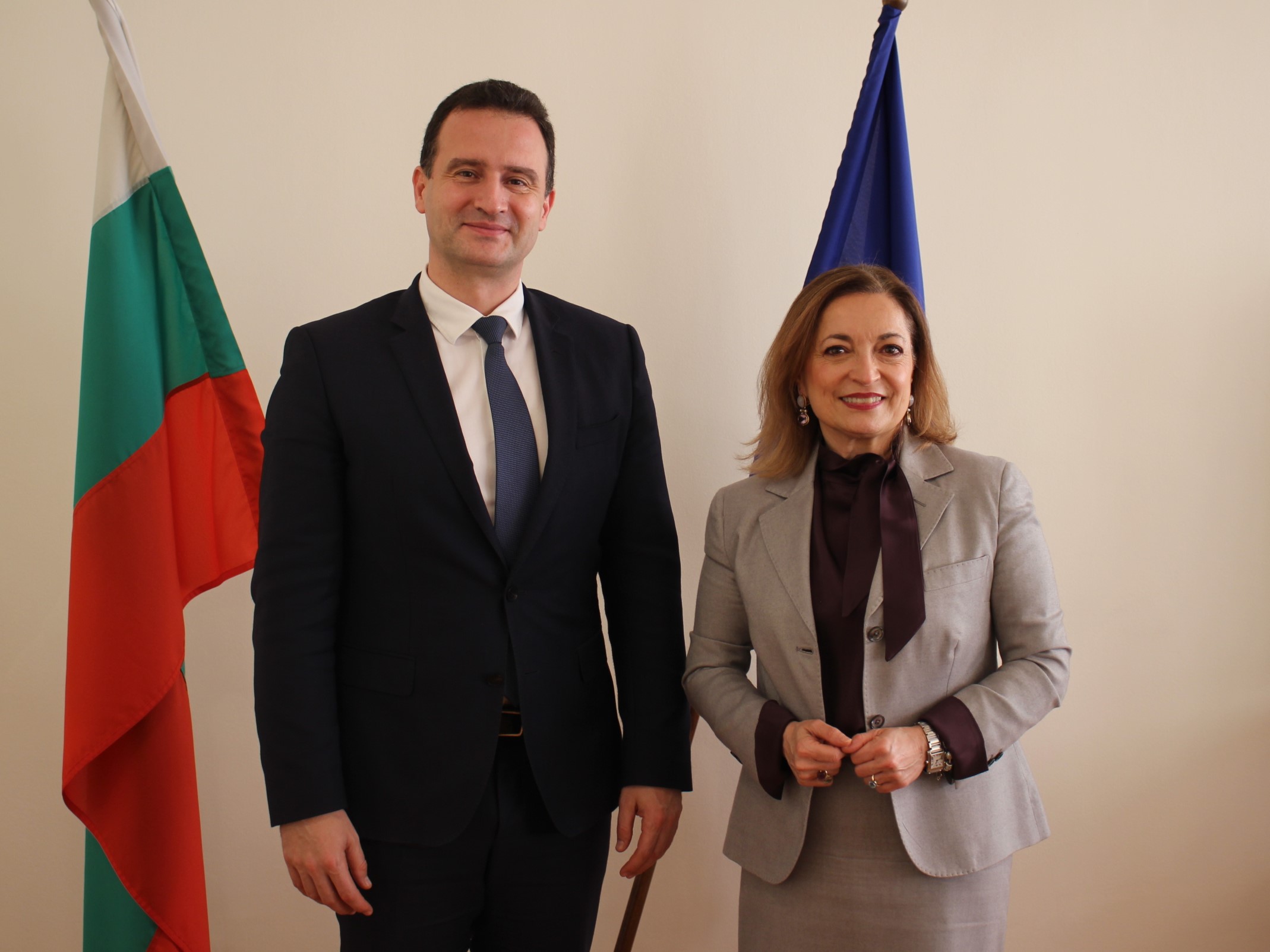 Il ministro Stankov e l'amb. Zarra